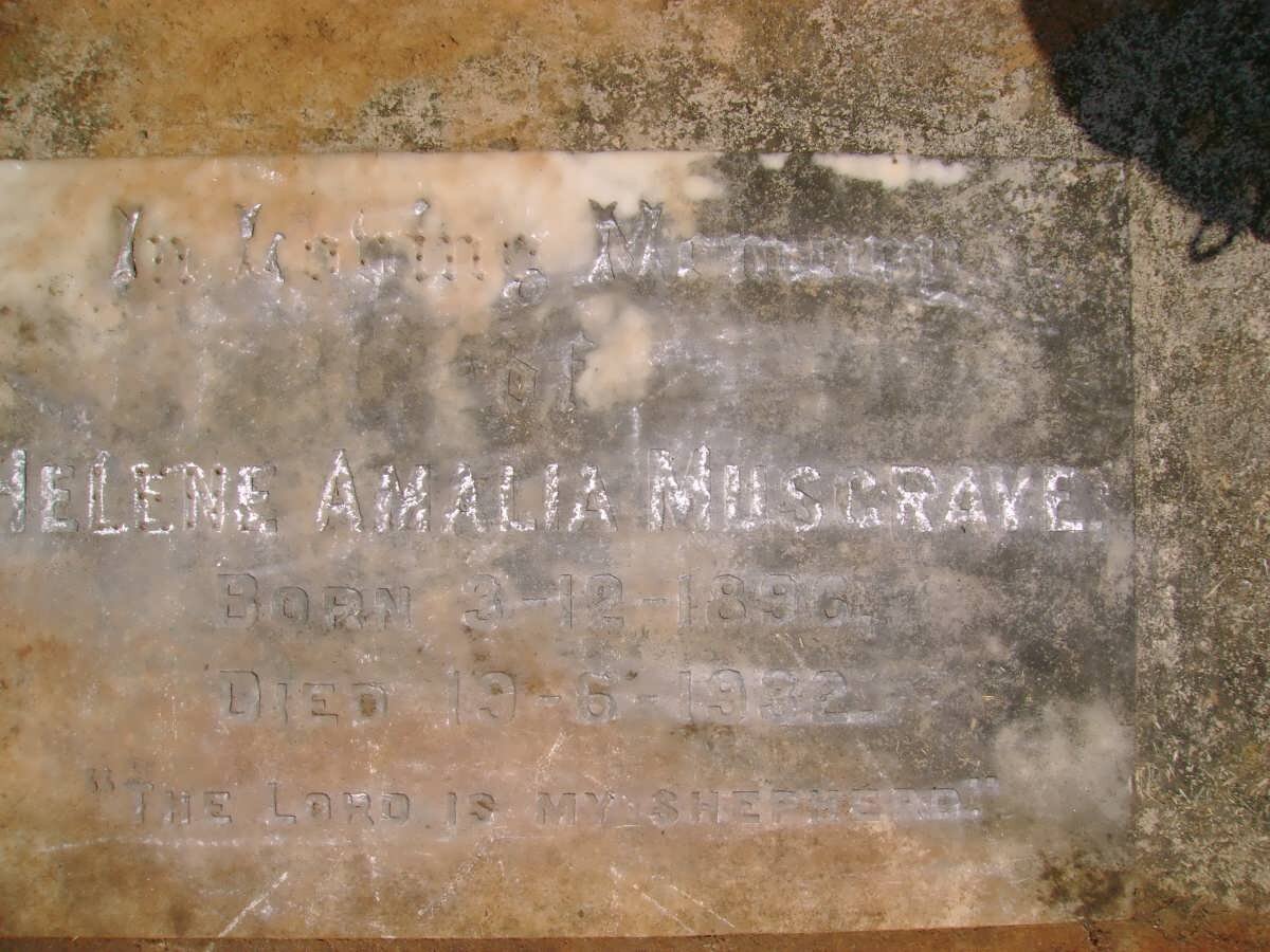 MUSGRAVE Helene Amalia 1890-1932