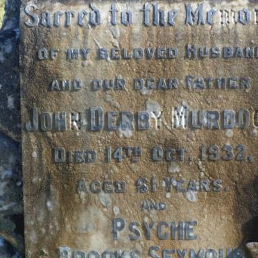 MURDOCH John Derby -1932 &amp; Psyche Brooks SEYMOUR -1946