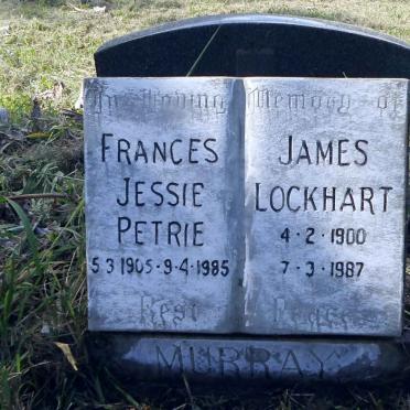 MURRAY James Lockhart 1900-1987 &amp; Frances Jessie Petrie 1905-1985