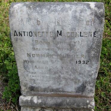MULDER Antionette Magdalene nee GRANEY -1932