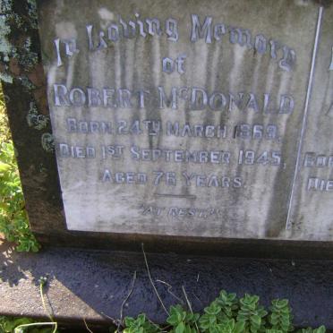 McDONALD Robert 1869-1945