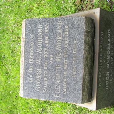 McMORLAND George -1952 &amp; Elizabeth -1958 :: McMORLAND Hugh -1971