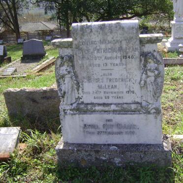 McLEAN Charles Frederick -1970 :: McLEAN Ethel May -19?? :: McLEAN Joyce Patricia -1940