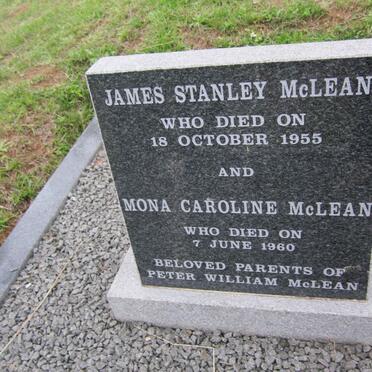 McLEAN James Stanley -1955 &amp; Mona Caroline -1960