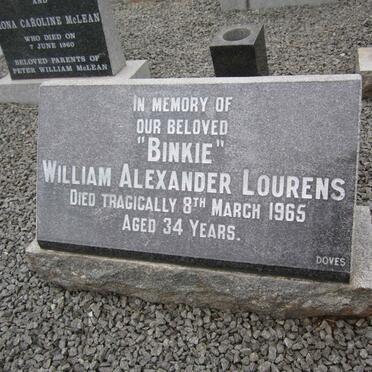 LOURENS William Alexander -1965