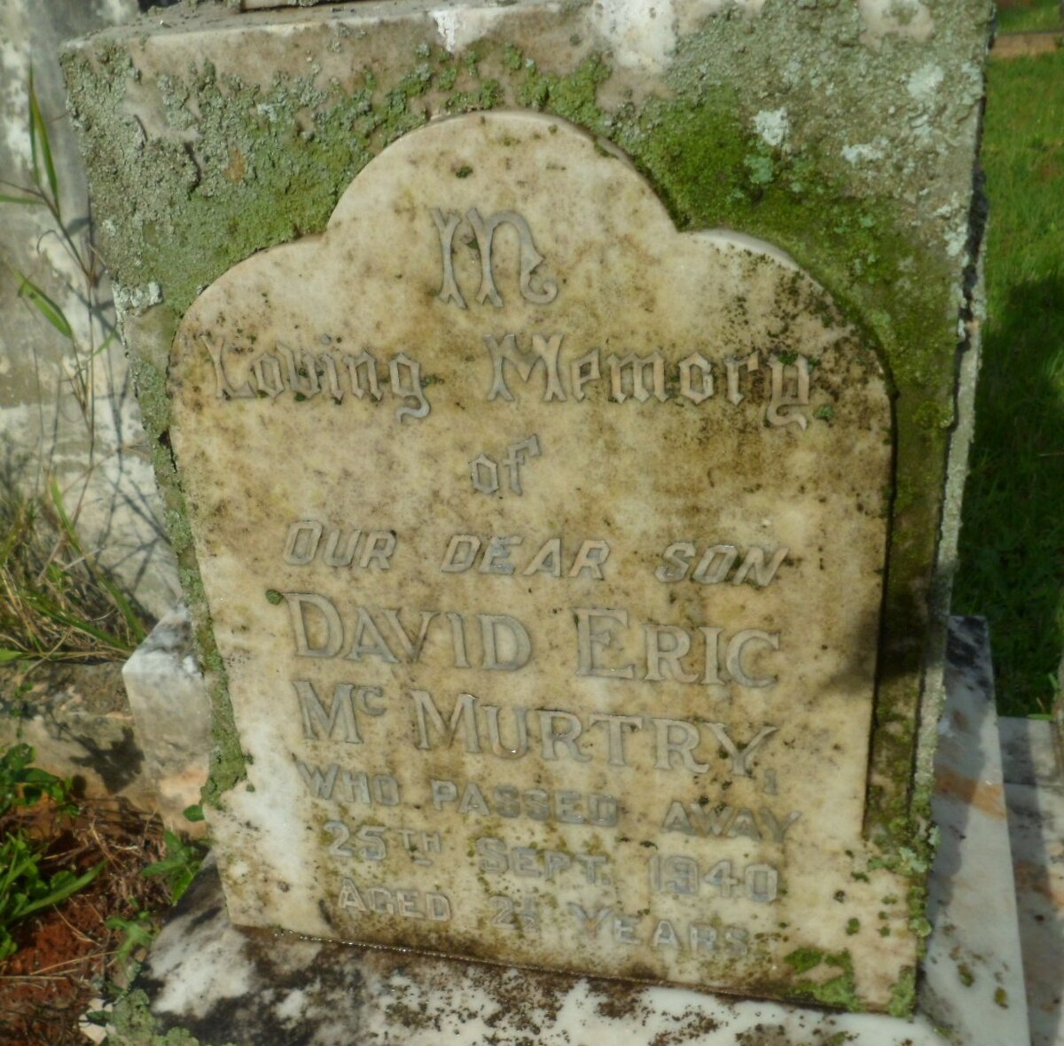 Mc MURTRY David Eric -1940