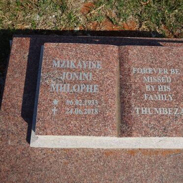 MHLOPHE Mzikayise Jonini 1933-2018