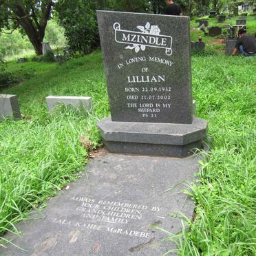 MZINDLE Lillian 1932-2002 