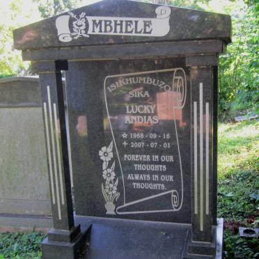 MBHELE Isikhumbuzo Lucky Andias 1968-2007
