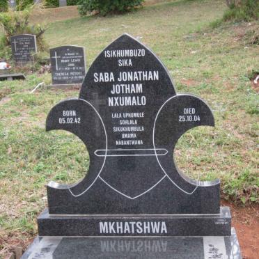 MKHATSHWA Saba Jonathan Jotham Nxumalo 1942-2004