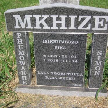 MKHIZE Phumowakhe Simon 1927-2016
