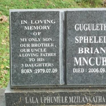 MNCUBE Gugulethu Sphelele Brian 1979-2006