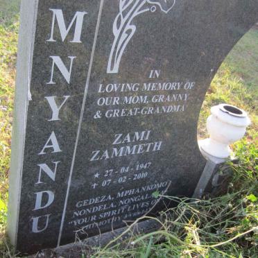 MNYANDU Zami Zammeth 1947-2010