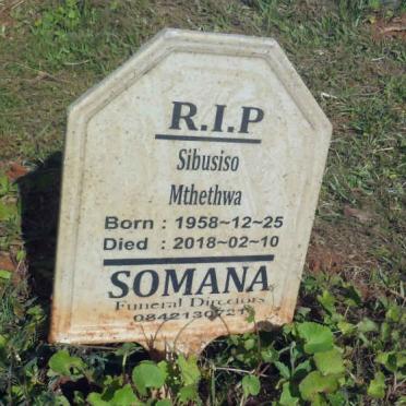 MTHETHWA Sibusiso 1958-2018