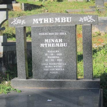 MTHEMBU Minah 1922-1993