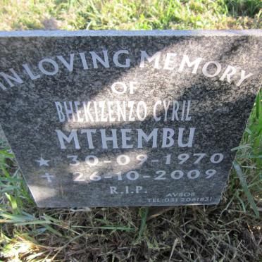 MTHEMBU Bhekizenzo Cyril 1970-2009