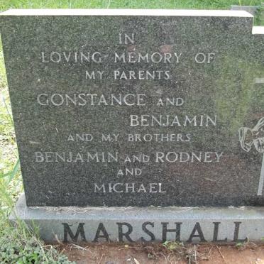 MARSHALL Benjamin -1964 &amp; Constance -1969 :: MARSHALL Benjamin -1937 :: MARSHALL Rodney -1943 :: MARSHALL Michael -1942