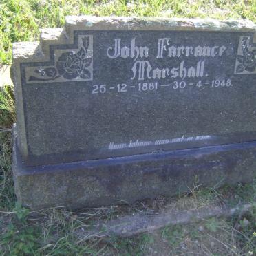 MARSHALL John Farrance 1881-1948
