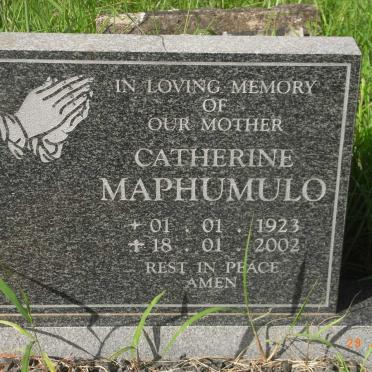 MAPHUMULO Catherine 1923-2002
