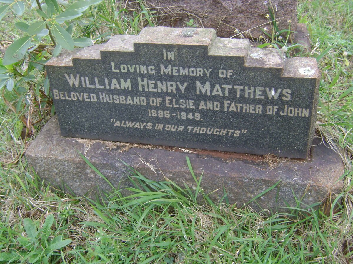 MATTHEWS William Henry 1886-1949