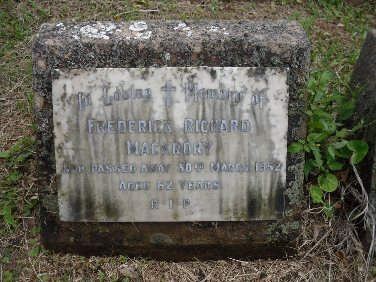 MACKRORY Frederick Richard -1952