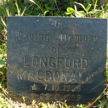 MACDONALD Longford 1905-1959