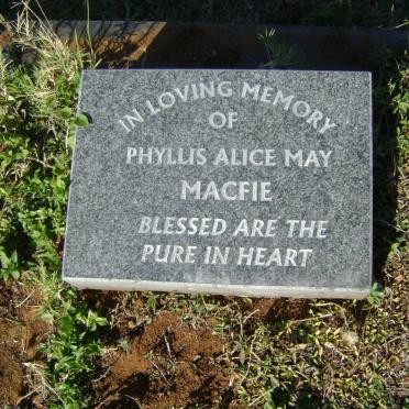 MACFIE Phyllis Alice May 