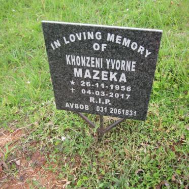 MAZEKA Khonzeni Yvorne 1956-2017