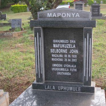 MAPONYA Mafukuzela Selborne John 1930-2003