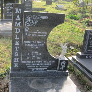 MAMDLETSHE Nonhlanhla Mildoreen Zulu 1958-2005