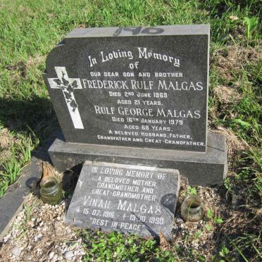 MALGAS Rulf George -1979 &amp; Vinah 1916-1990 :: MALGAS Frederick Rulf -1969