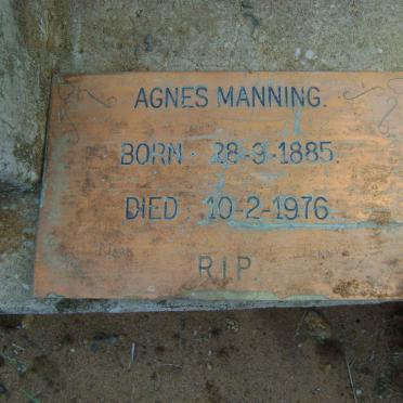MANNING Agnes 1885-1976