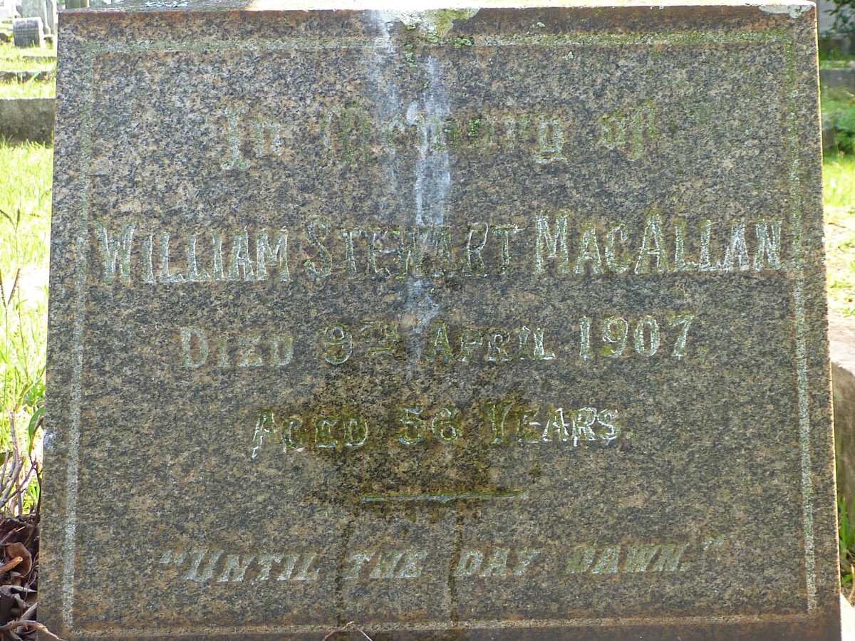 MACALLAN William Stewart -1907