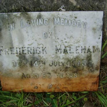 MALEHAM Frederick -1945