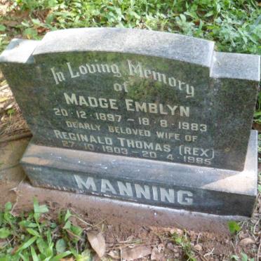 MANNING Reginald Thomas 1903-1985 &amp; Madge Emblyn 1897-1983