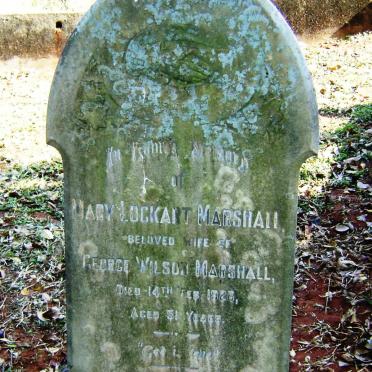 MARSHALL George Wilson -1938 &amp; Mary Lockart -1926