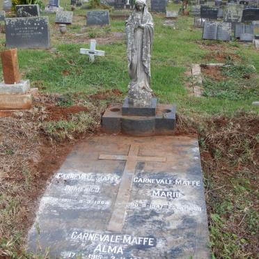 MAFFÉ Domenico, CARNEVALE 1911-1964 :: CARNEVALE MAFFÉ Alma 1915-1996 :: CARNEVALE MAFFÉ Mario 1947-1968