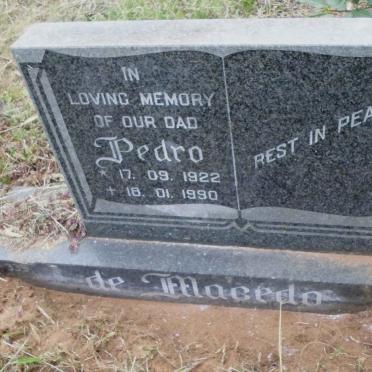 MACEDO Pedro, de 1922-1990