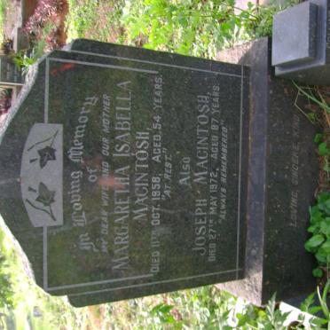 MACINTOSH Margaretha Isabella -1958 :: MACINTOSH Joseph -1972 