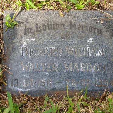 MARDON William Walter -1954 &amp; Rose Ada -1975 :: MARDON Richard William Walter 1911-1994