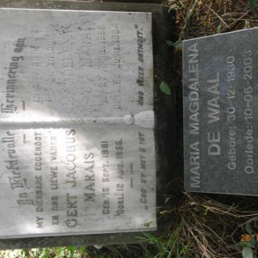 MARAIS Gert Jacobus 1891-1955 &amp; Magdalena Maria 1895-1984 :: WAAL Maria Magdalena, de 1930-2003 