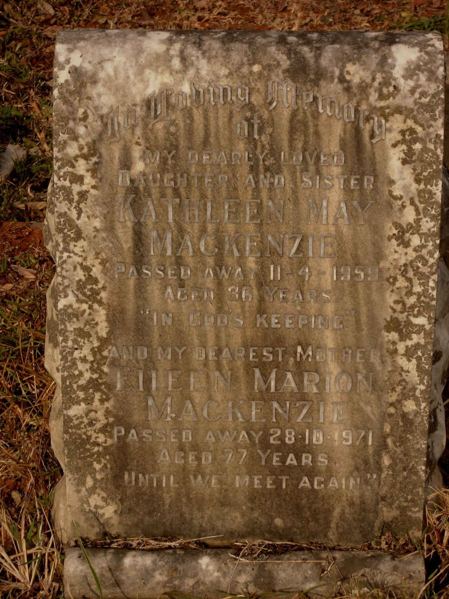 MACKENZIE Eileen Marion -1971 :: MACKENZIE Kathleen May -1959