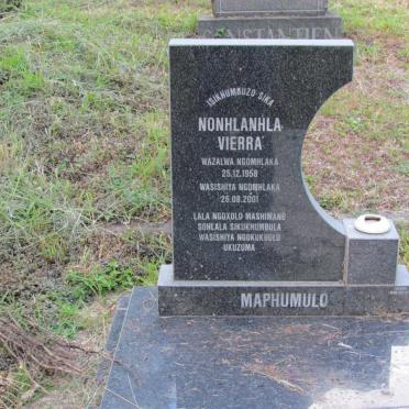 MAPHUMULO Nonhlanhla Vierra 1958-2001