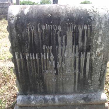 MANN Cochrane 1863-1936 &amp; Euphemia 1863-1936