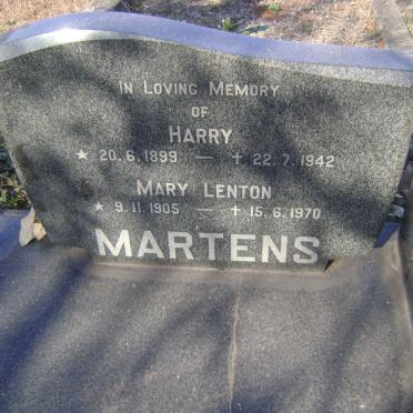 MARTENS Harry 1899-1942 &amp; Mary LENTON 1905-1970