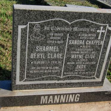 MANNING Wayne Clive 1964-2004 :: MANNING Zady 1964-2004 ::  MANNING Sandra Chappen 1968-2004