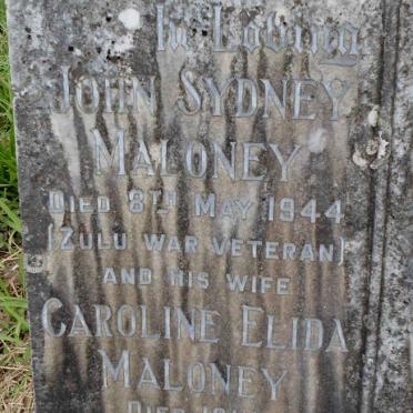 MALONEY John Sydney -1944 &amp; Caroline Elida -1914