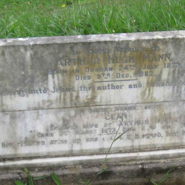 MANN Arthur Hugh 1873-1963 &amp; Jean Henderson 1873-1941