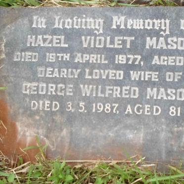 MASON Joseph -1962 &amp; Mary Eleanor -1949 :: MASON George Wilfred -1987 &amp; Hazel Violet -1977