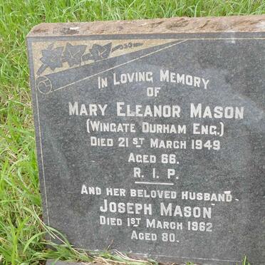 MASON Joseph -1962 &amp; Mary Eleanor -1949